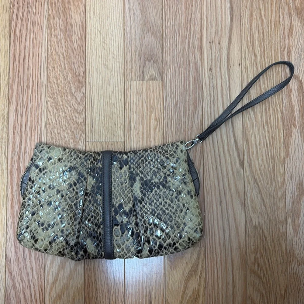 Brighton‎ Embossed Leather Wristlet Evening Bag